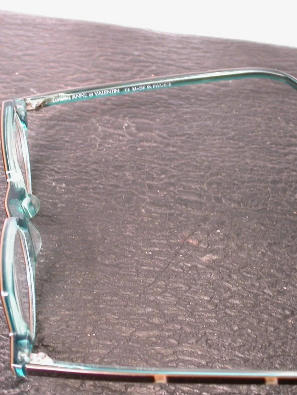 Authentic Anne et Valentin Lunettes Amber Green Eyeglasses Made in France